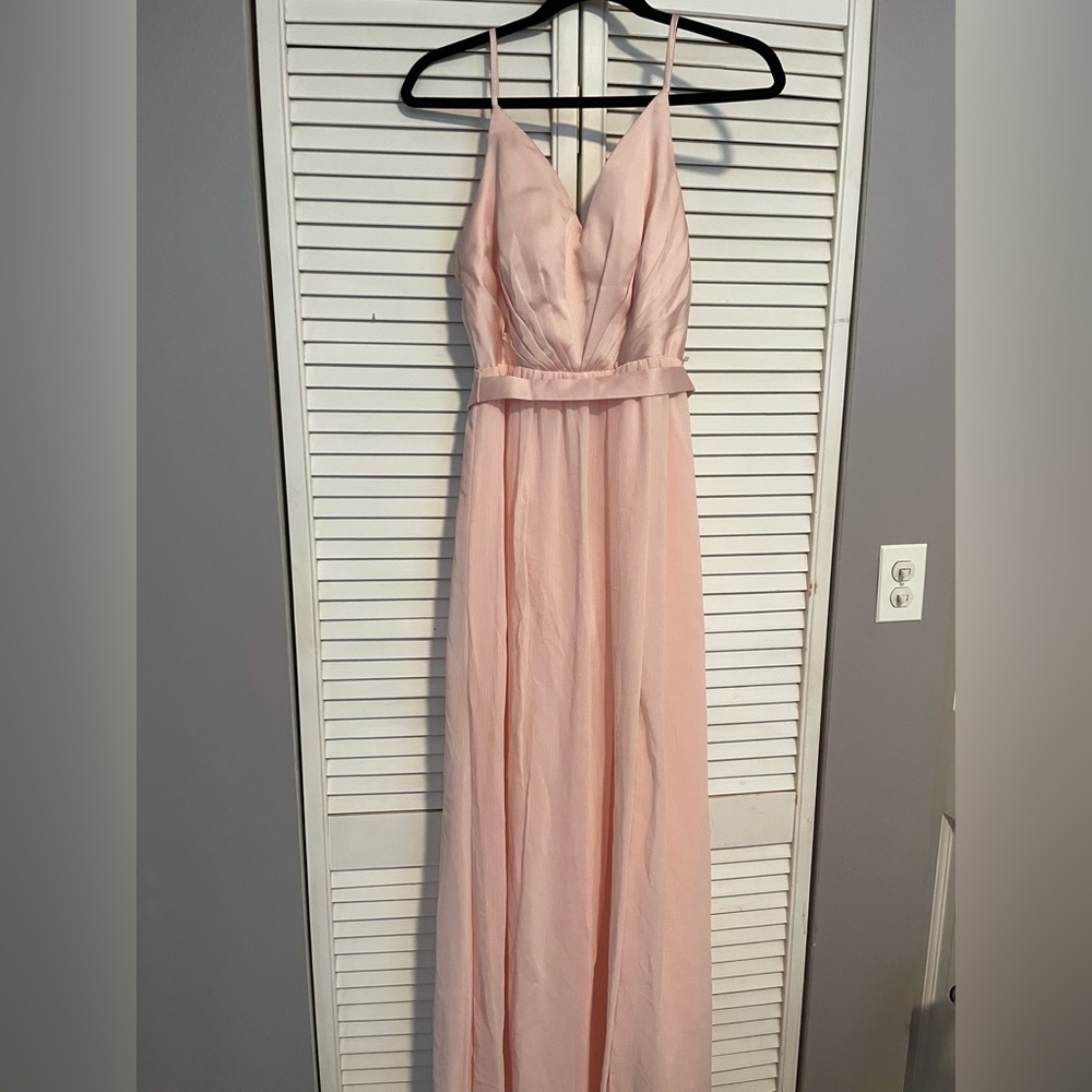 Vera wang pink bridesmaids dress